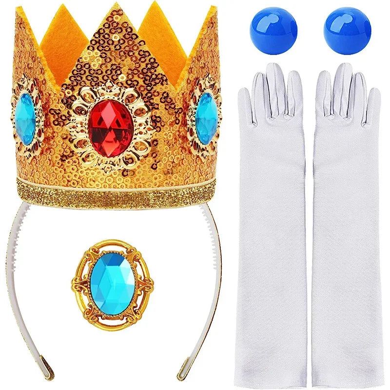 Princess Crown Headband Set Cosplay Prop for Kids Girls Halloween Carnival Accessories