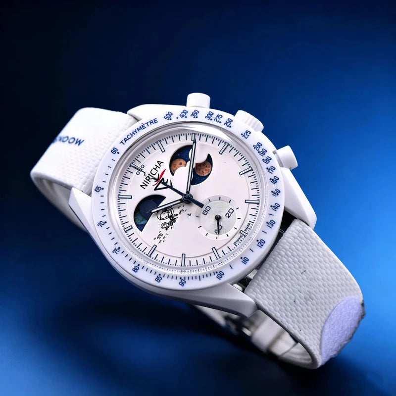 Men's Sports Quartz Watch with Luminous Dial and Nylon Strap – Cartoon Holiday Gift
