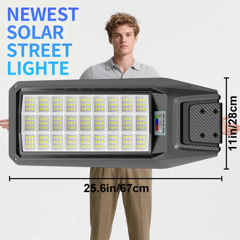 8000W Outdoor Waterproof Solar Light with Motion Sensor Remote Timer Bright Mode