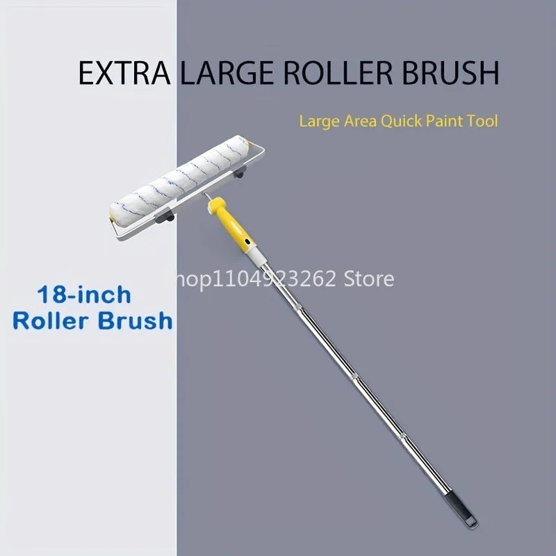Extendable Handle Microfiber Paint Roller Set for Wall Painting - 18mm Cover