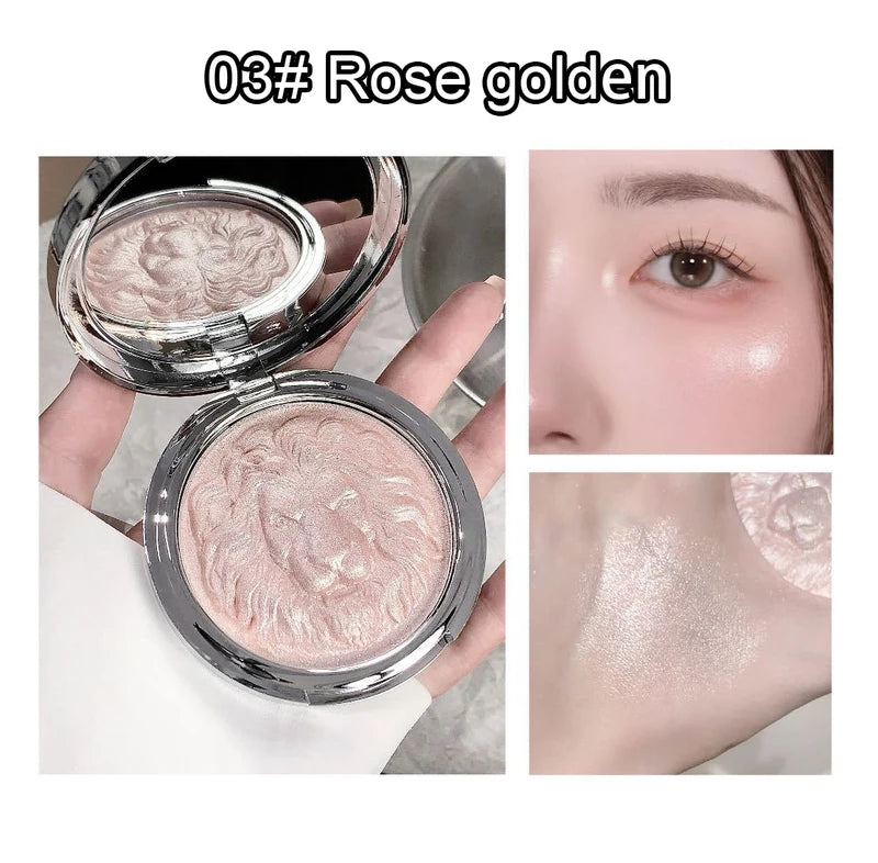 Highlighter Powder Makeup Palette with Glitter & Shimmer - Face Illuminator, Multiple Colors