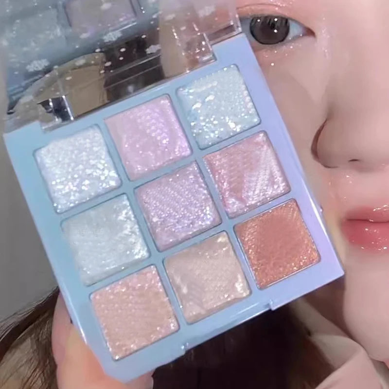 Colorful Glitter Snowflake Eyeshadow Palette - Matte & Pearl Finish