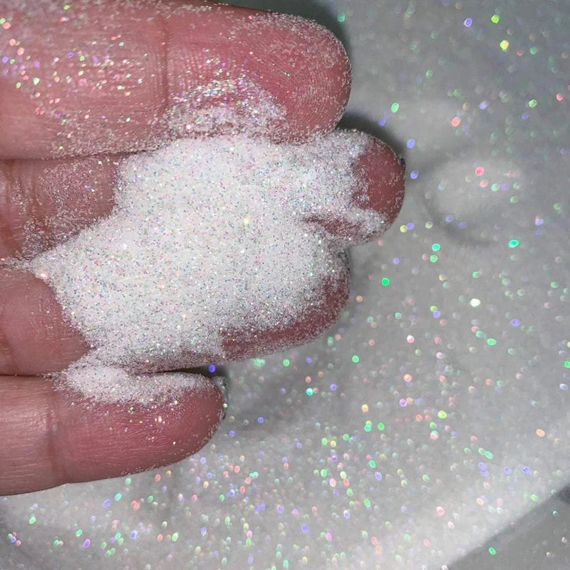 10g Shining Nail Glitter Powder for Nail Art & Decorations - Candy Coat Effect, White & Black Variants