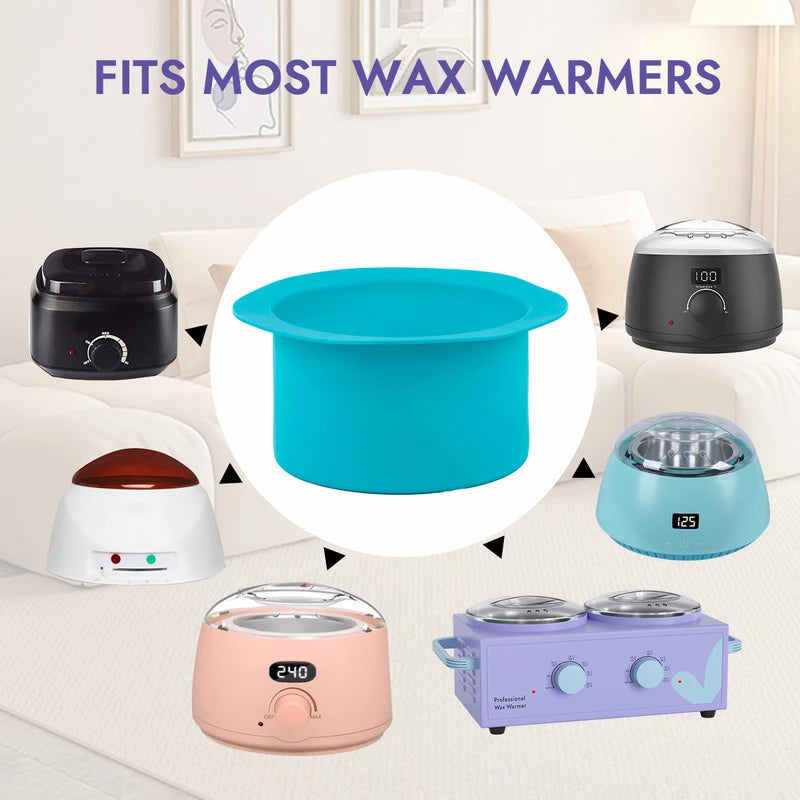 Flexible Silicone Wax Dish with Multi-Purpose Wax Sticks - Hair Removal & Beauty Tools