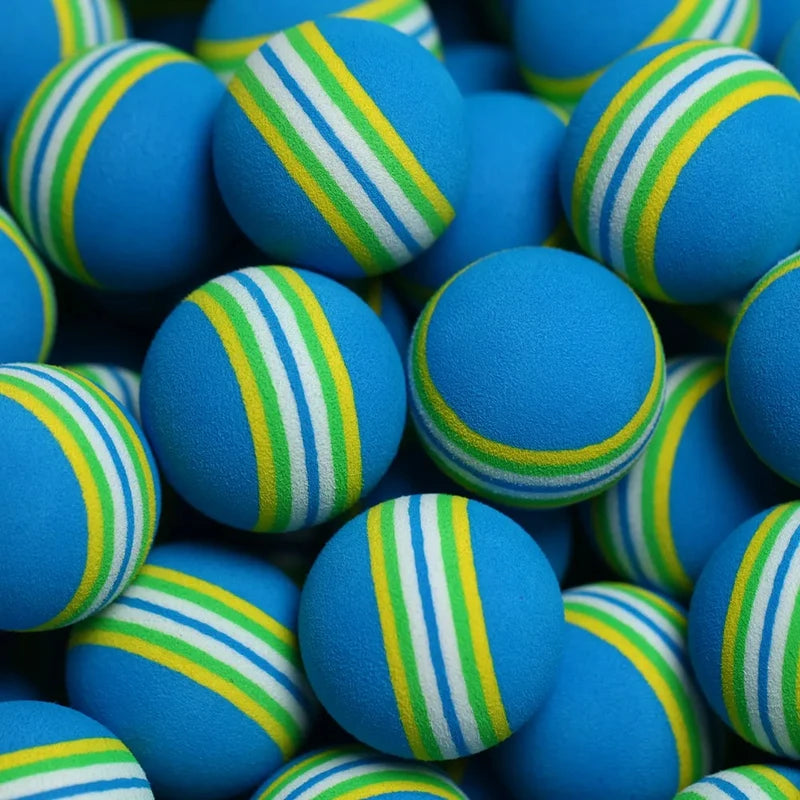 Golf Sponge Soft Rainbow Balls 10pcs Set - Swing Training Foam Balls