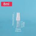 Refillable Travel Spray Bottles Set with Mist Pump - Portable Transparent Vials