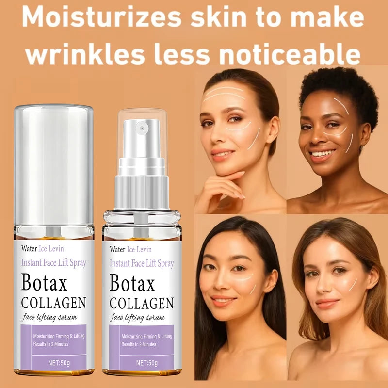 Instant Face Lift Spray with Collagen & Hyaluronic Acid - Firming & Moisturizing Serum