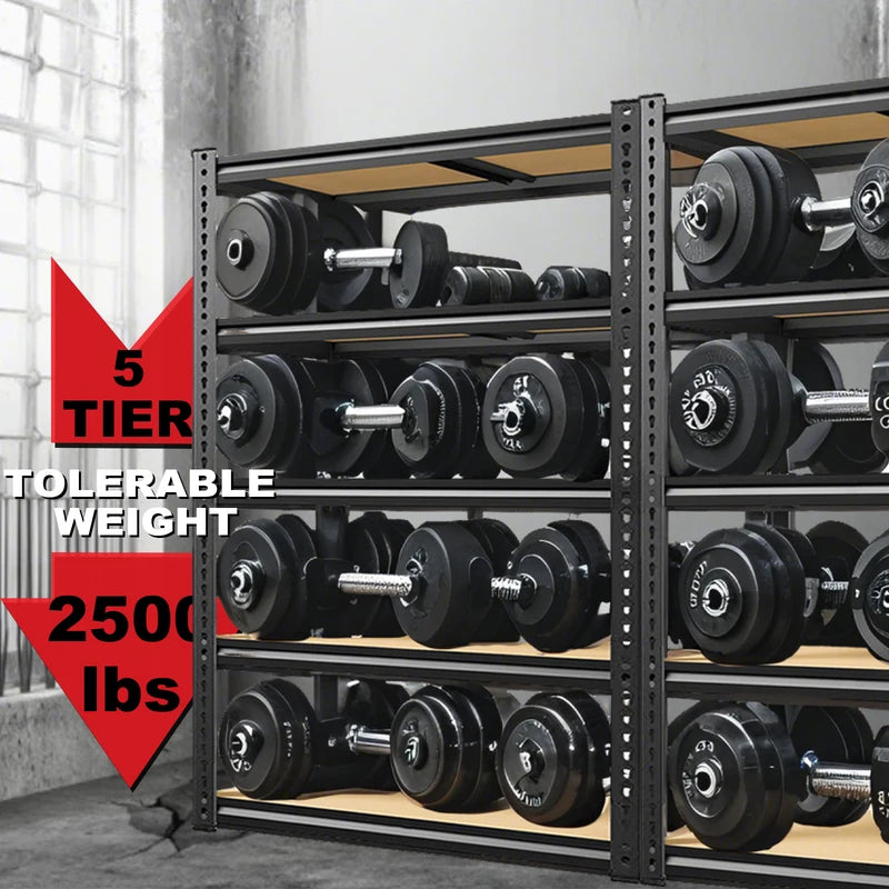 Heavy Duty Garage Shelving Unit 72 Inch Steel Storage Racks 2000LBS Capacity