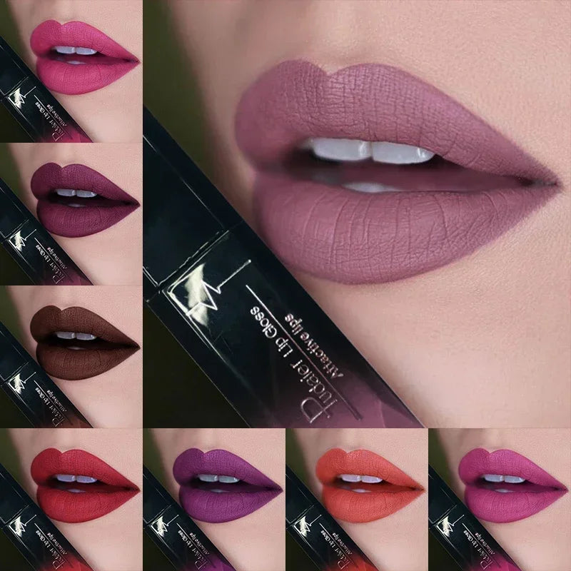 Waterproof Matte Lipstick Liquid Lip Gloss for Long-Lasting Lip Makeup