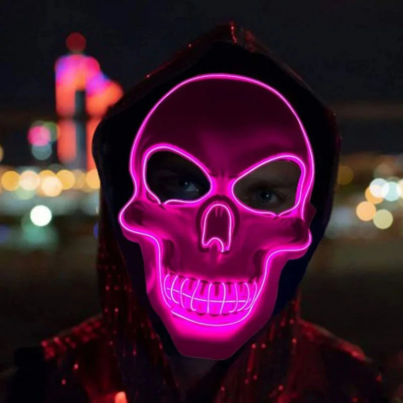 LED Skull Mask Halloween Party Costume Luminous Cosplay Mask