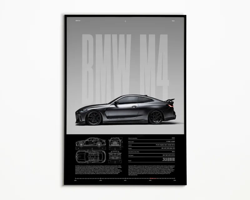 Classic Car Wall Art Canvas Print – Modern Automotive Home Decor