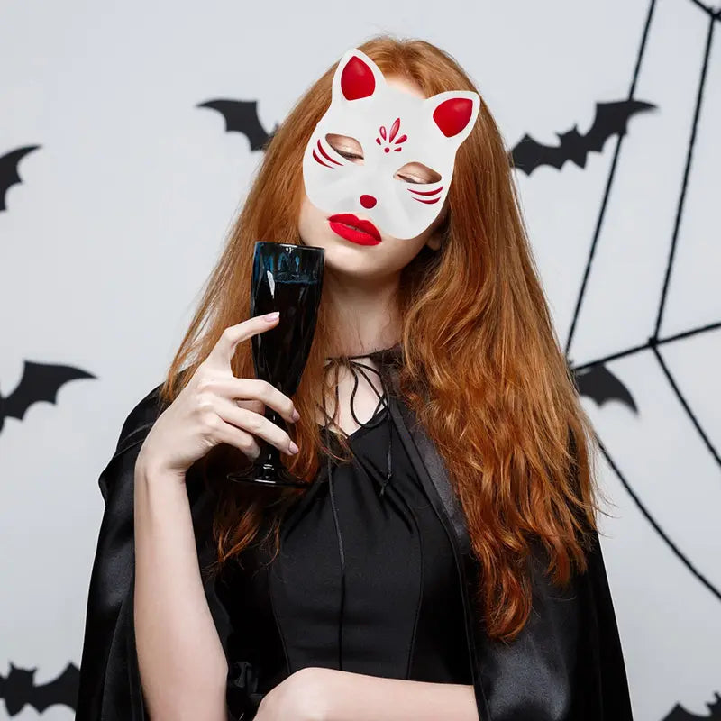 Paintable Blank Cat Mask Pack - Eco-Friendly Pulp Party Masks for Masquerade & Costume Events