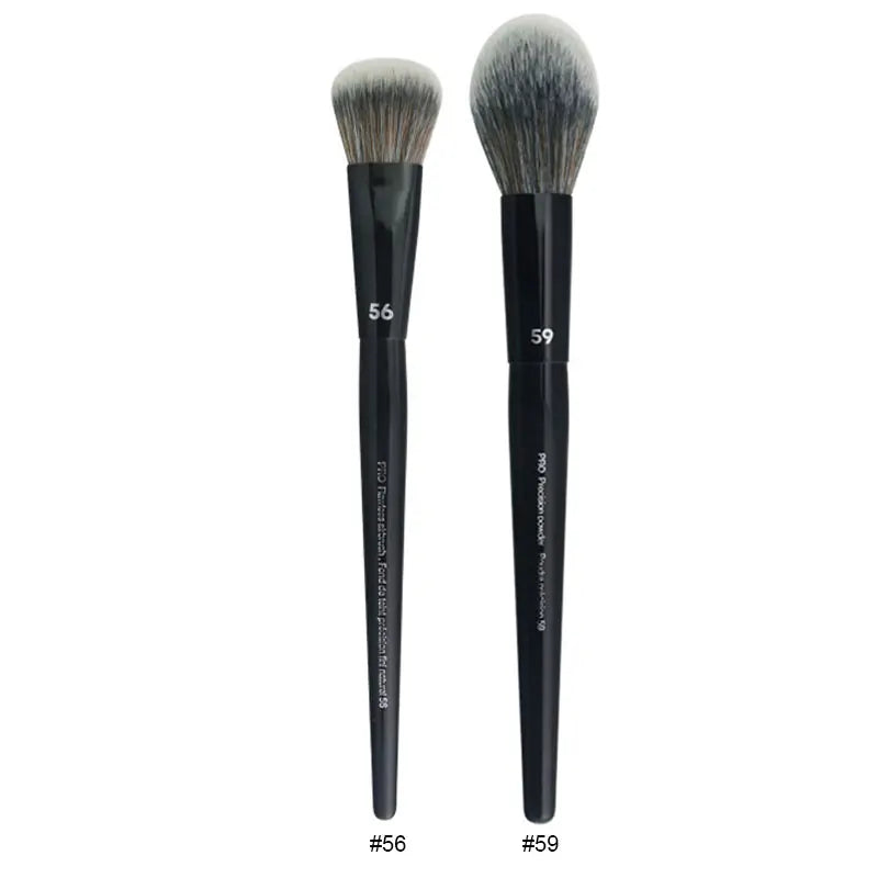 2PCS Makeup Brush Set - Synthetic Hair Face Eye Powder Foundation Blending Tools