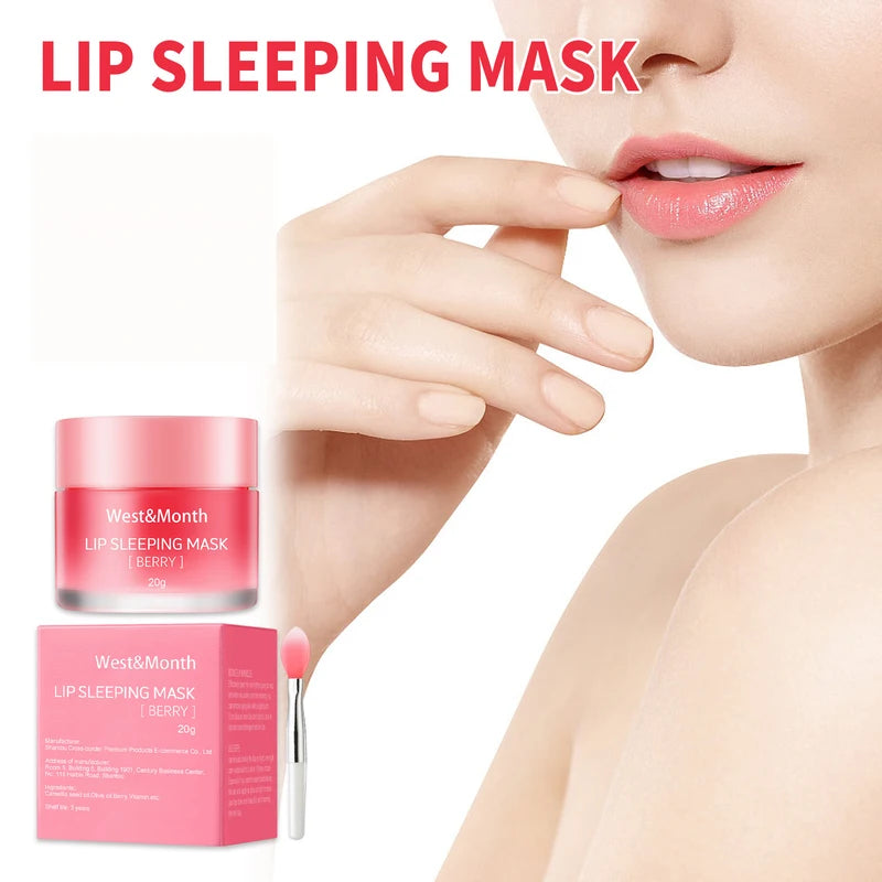 Berry Lip Sleeping Mask - Hydrating Nourishing Lip Balm for Night Care