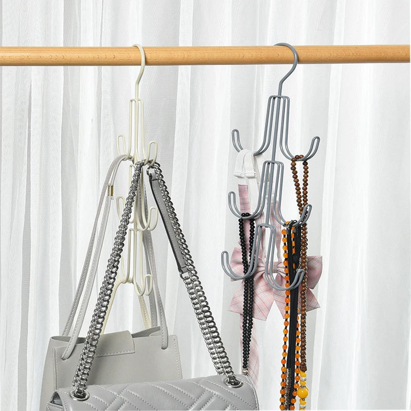 Multi-Functional Rotatable Hanger Hooks for Hats Bags Belts Closet Storage