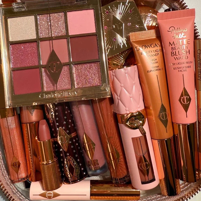 Colorful Hydrating Lip Gloss & Eyeshadow Palette Set with Lipstick & Blush
