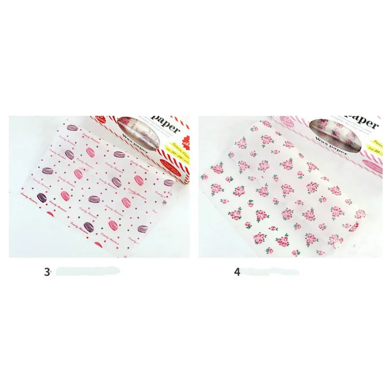 50Pcs Food Grade Wax Paper Food Wraps for Baking & Sandwiches