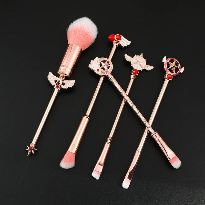Sailor Moon Makeup Brush Set with Eyeshadow, Blush & Foundation Tools for Women