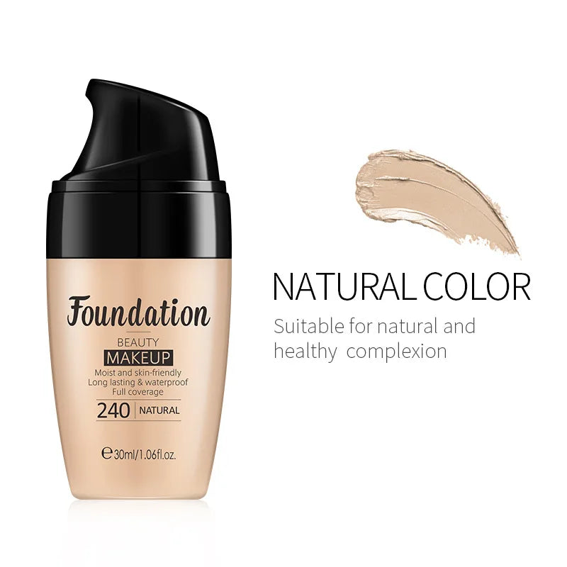 Liquid Foundation Makeup Waterproof Full Coverage BB Cream - Long Lasting Face Concealer