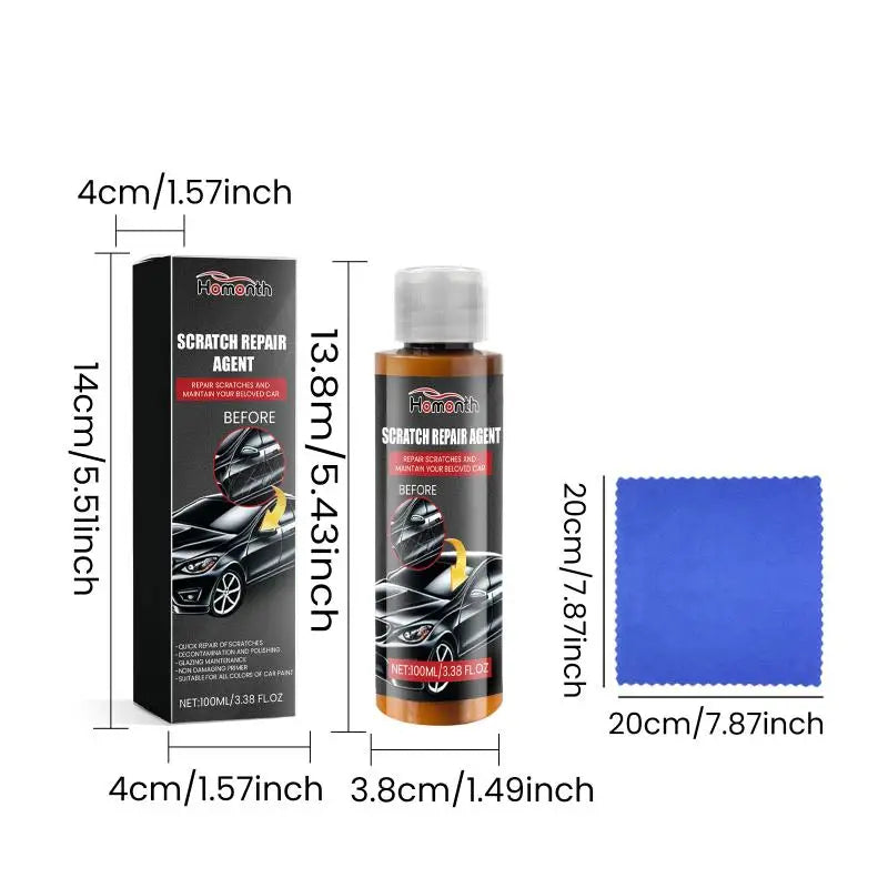 Automotive Car Care Wax 100ml UV Protection & Scratch Repair Paste with Cloth