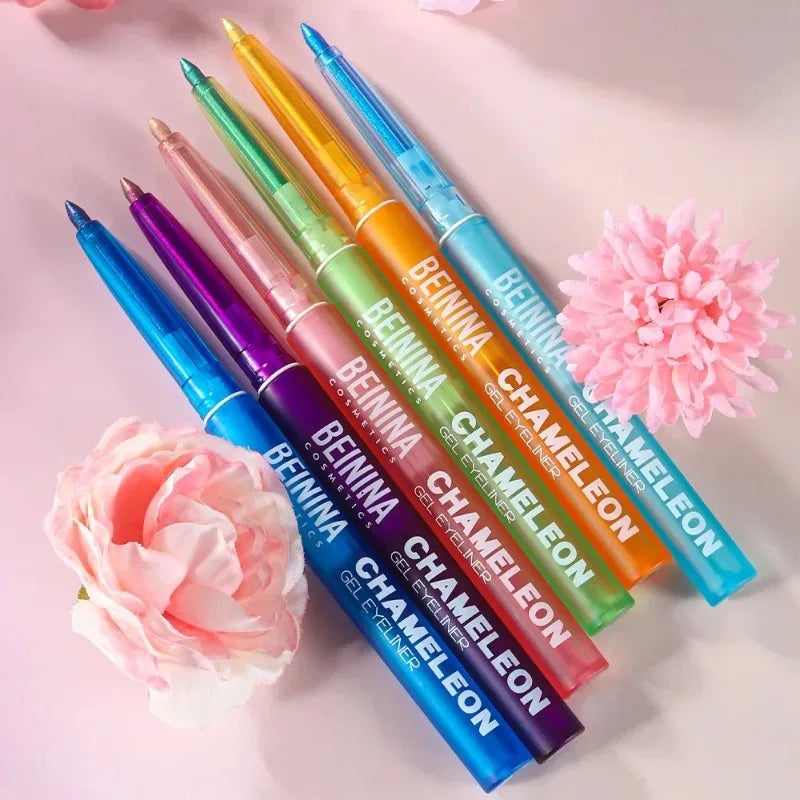 Multicolor Shimmer Gel Eyeliner & Eyeshadow Pen - Color-Shift Metallic Makeup
