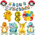 Kids Party Balloon Kit Pikachu Genies Turtle Birthday Decorations Set