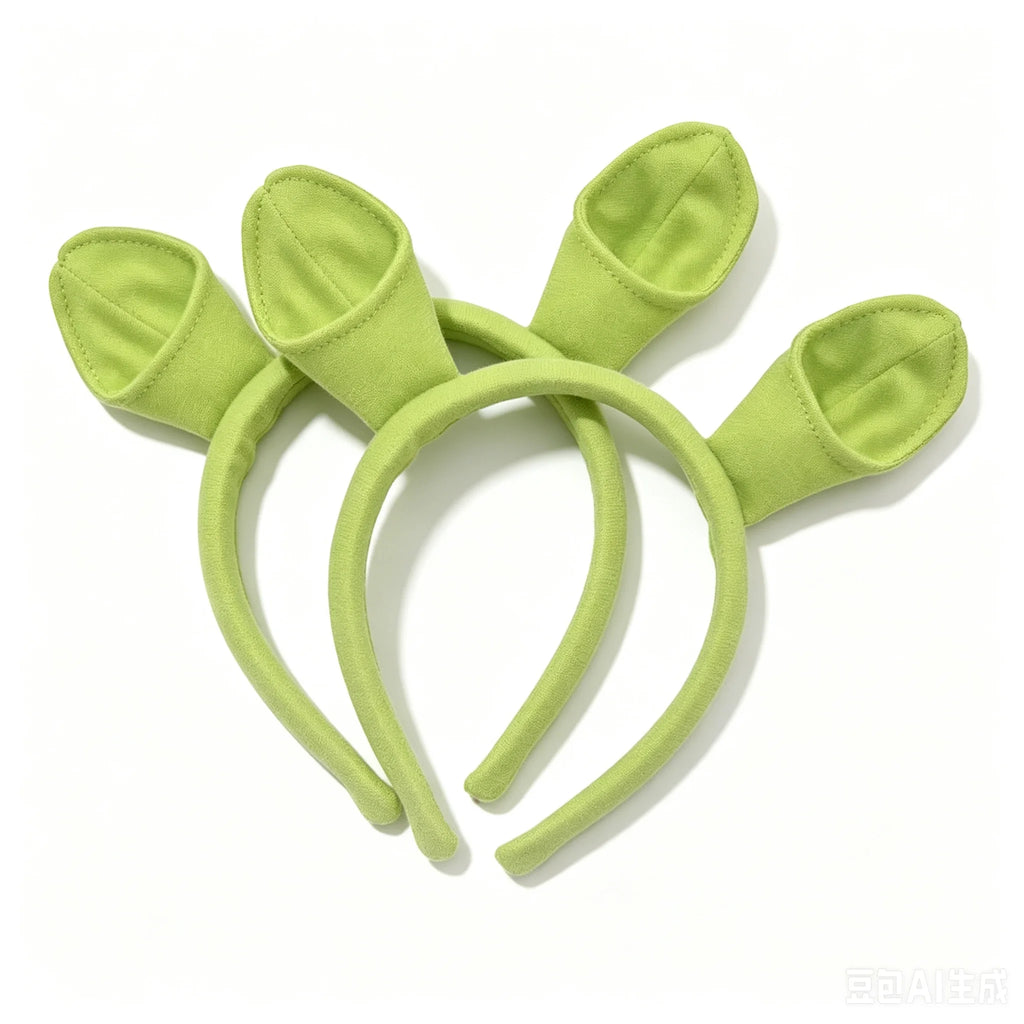 Cute Halloween Shrek Headband for Women - Cartoon Costume Hair Accessory