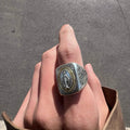 Silver Faith Ring with Notre Dame Design - Religious Jewelry for Men and Women