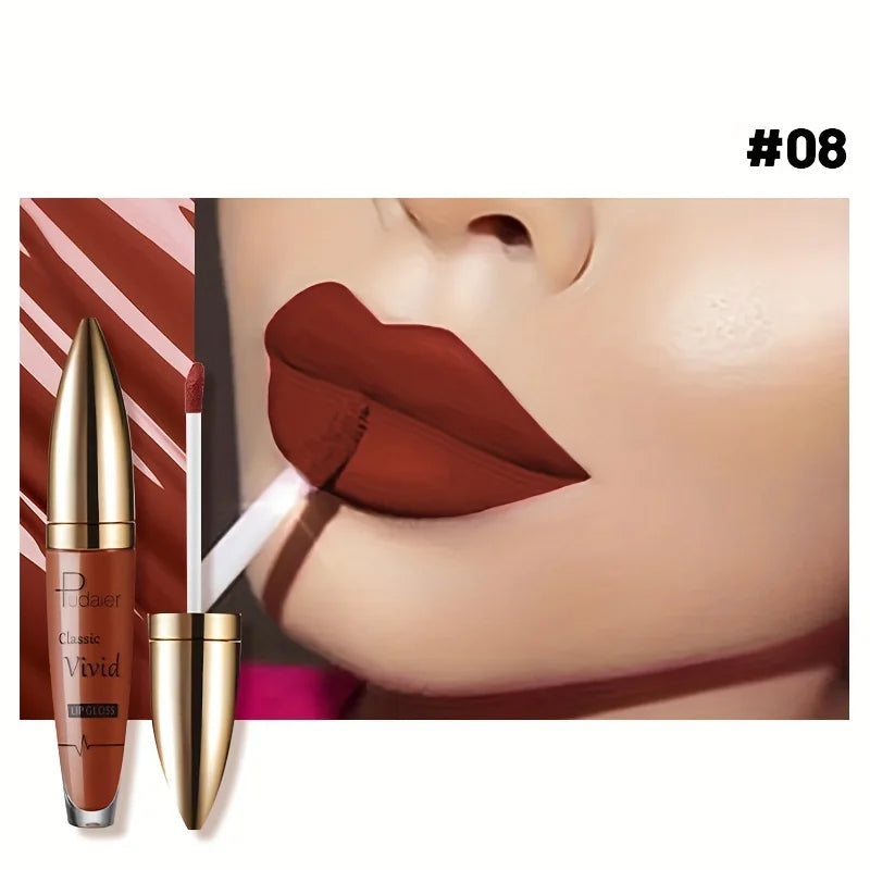 High Pigmented Matte Lip Glaze - Long-Lasting Smudge Proof Liquid Lipstick for Makeup
