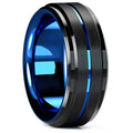 Vintage Men Steampunk Gear Wheel Stainless Steel Celtic Dragon Ring Black Carbon Fiber Wedding Band
