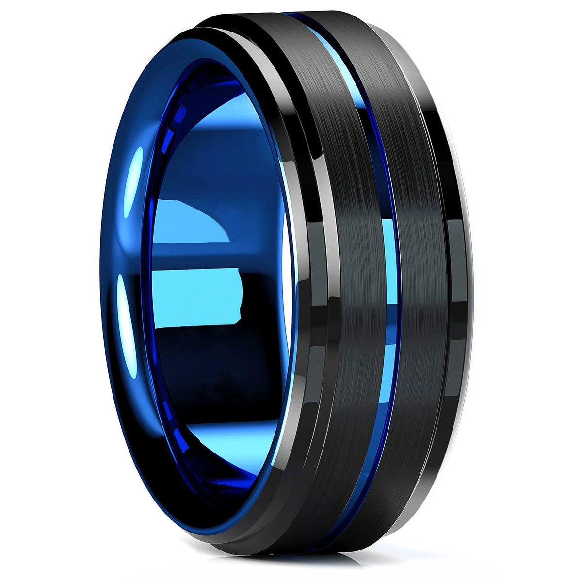 Vintage Men Steampunk Gear Wheel Stainless Steel Celtic Dragon Ring Black Carbon Fiber Wedding Band