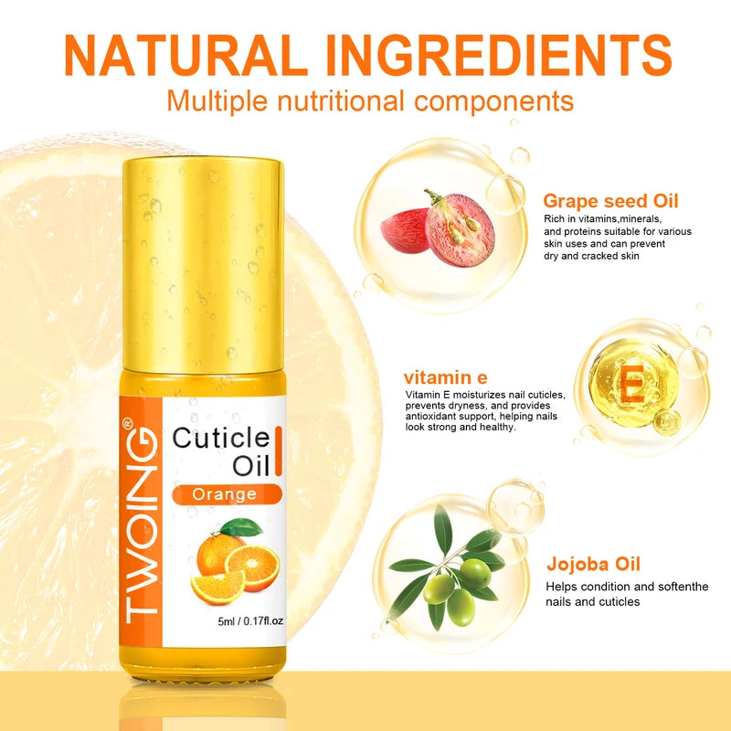 Cuticle Oil with Jojoba & Vitamin E - Natural Nail & Skin Nourishment, 5ml