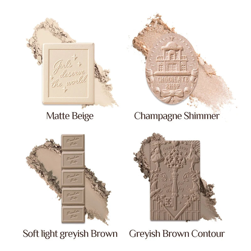 Contour Palette Highlighter & Bronzer Makeup Set - Waterproof, Long-Lasting, Vegan Beauty