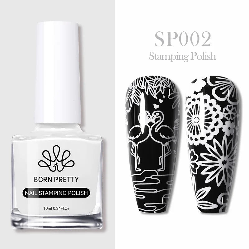 Nail Art Stamping Polish Set 10ml No Smudge Top Coat for Manicure & Design