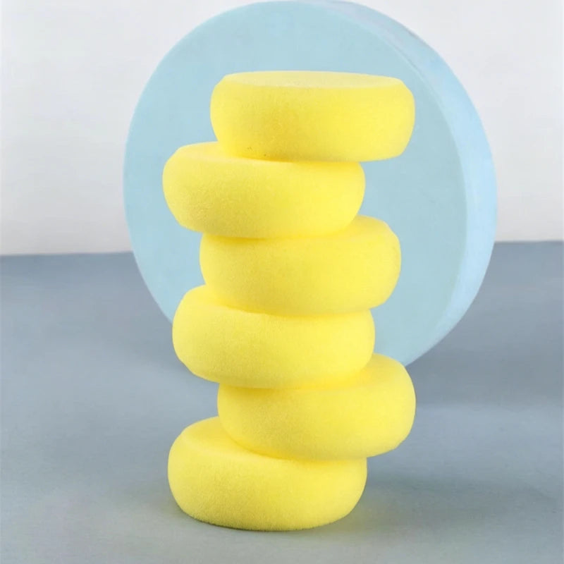 12-Pack Circular Watercolor & Clay Painting Sponges - Soft High-Absorption Art Tools