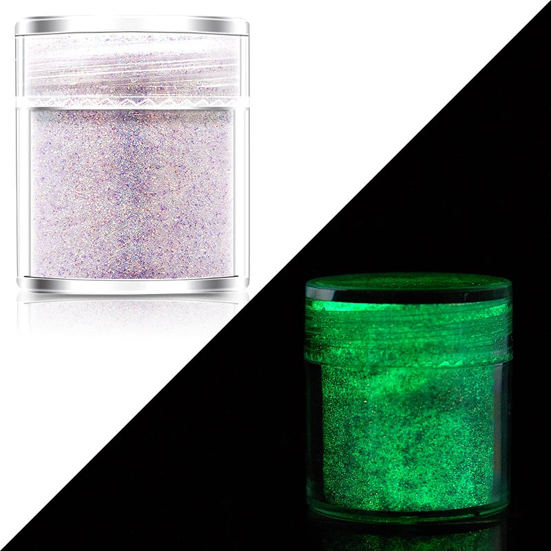 Glow Powder for Epoxy Resin Jewelry Nail Art Glitter - Luminous Pigment Set