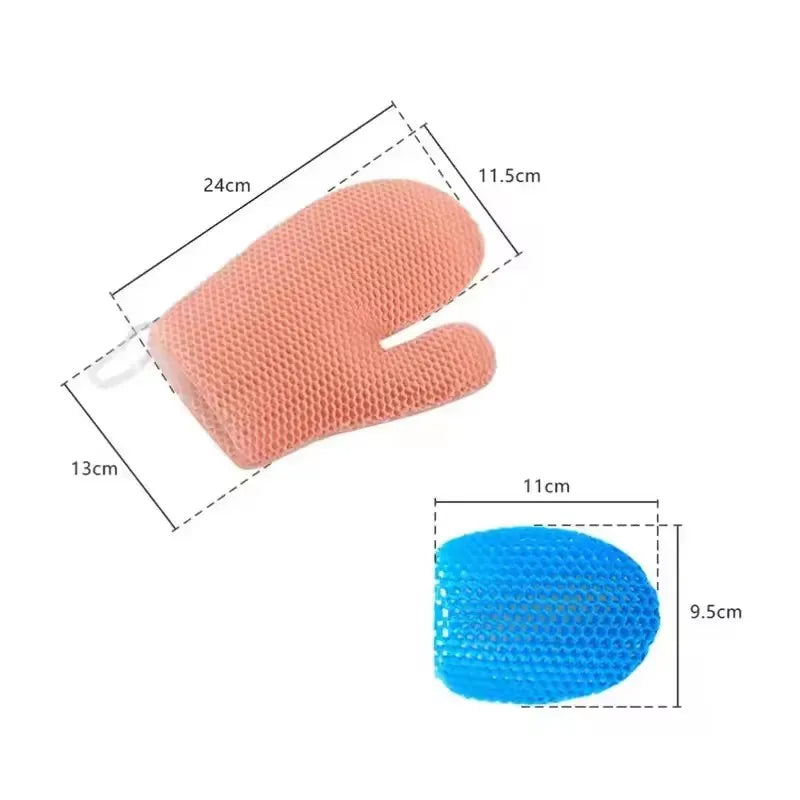 Honeycomb TPU Exfoliating Shower Glove - Quick-Drying Body Scrubber Sponge