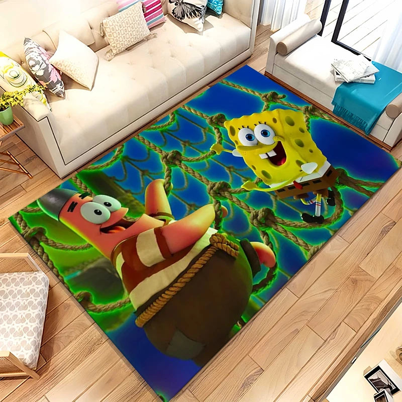 Funny Cartoon Living Room Area Rug Non-Slip Soft Carpet for Bedroom Playroom