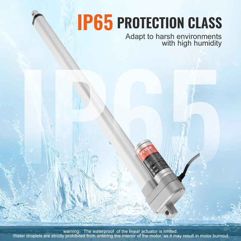 12V Linear Actuator 3000N 500mm Waterproof IP65 for Outdoor Automation