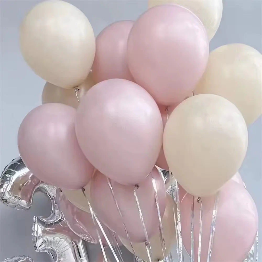 Pink Latex Balloons Set - 10 Inch & 16 Inch for Birthday Wedding Baby Shower Decor