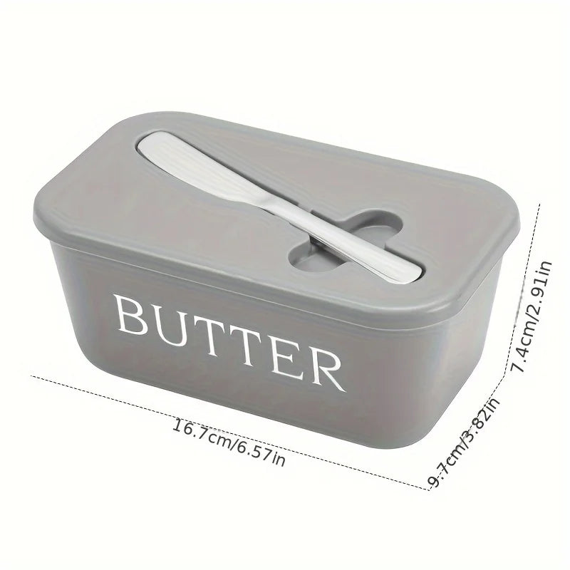 Butter Storage Box with Knife - Sealed Cheese Butter Dish for Tableware