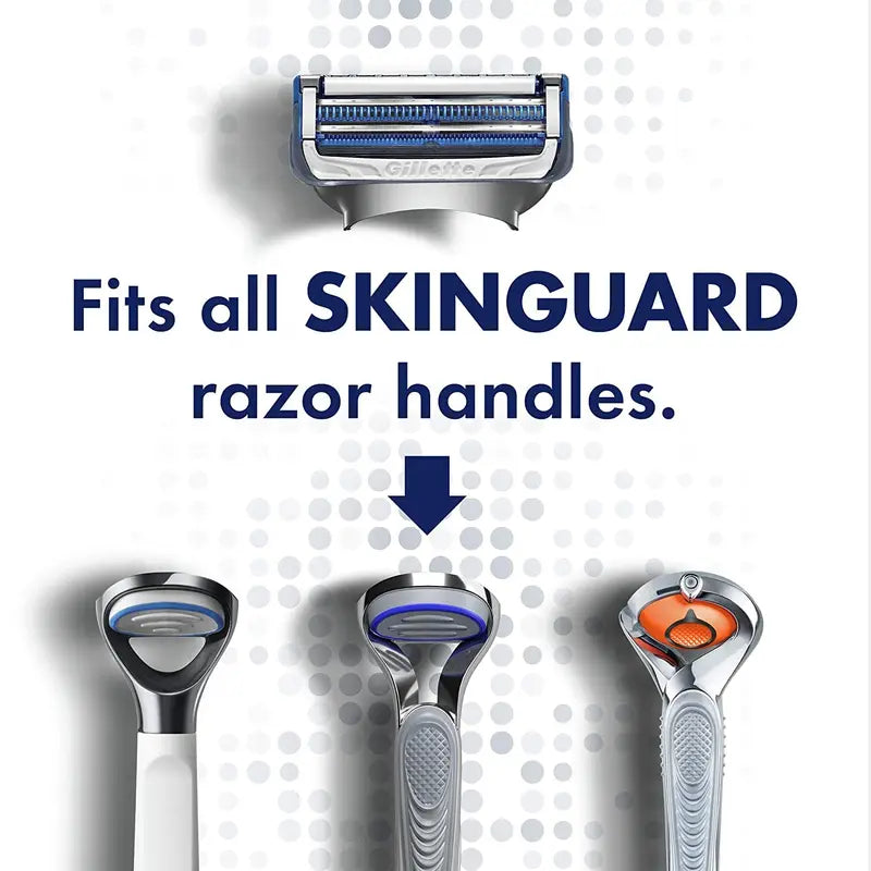 Men's Razor Blade Refills for Sensitive Skin - 2-12 Pack, Compatible with SkinGuard