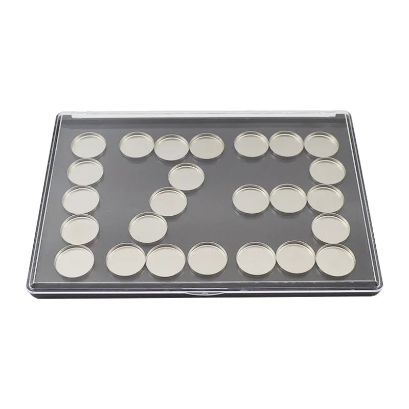 Magnetic Eyeshadow Palette with 20 Metal Stickers Makeup Storage Box DIY Cosmetic Organizer