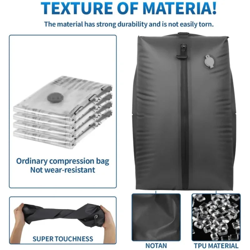 Outdoor Vacuum Compression Storage Bags for Camping & Travel - Space Saver Organizer 10XL/3XL/L