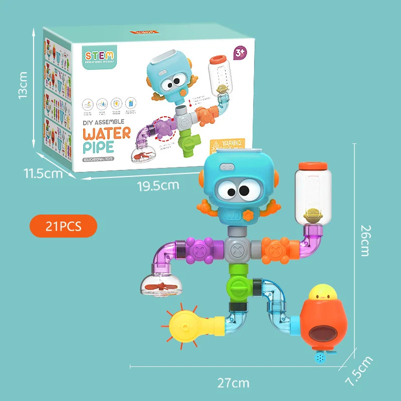 Baby Bath Toys with Strong Suction Cups Water Play Set for Toddlers and Kids