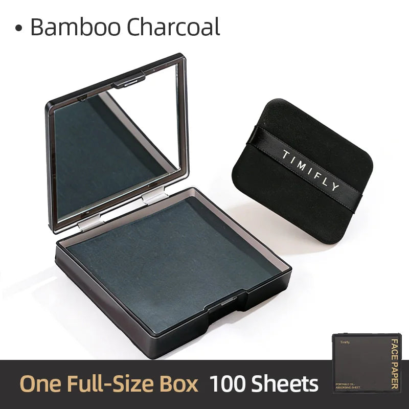 100 Sheets Oil Blotting Paper for Face Oil Control Refillable Facial Tissues