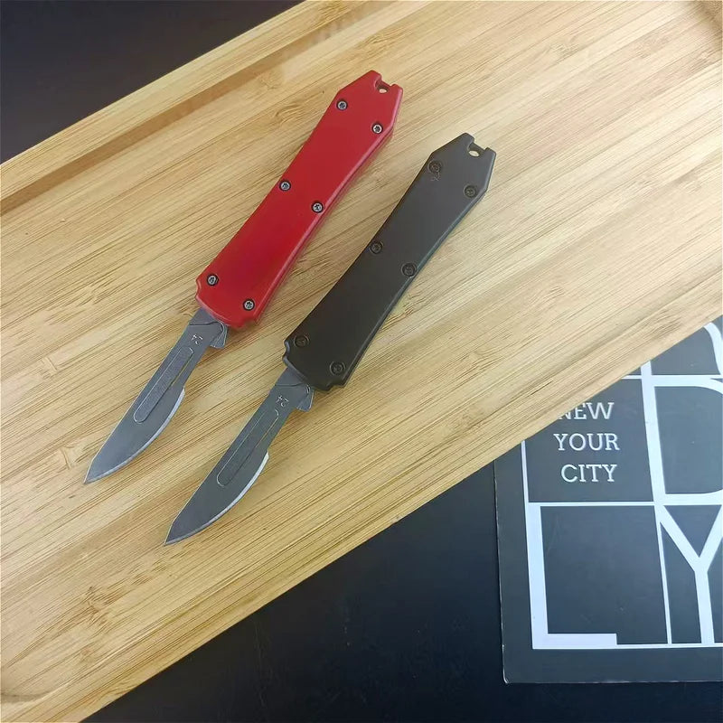 Multi-Purpose Camping & Outdoor Utility Pocket Knife - 440C Steel Blade, Zinc Alloy Handle