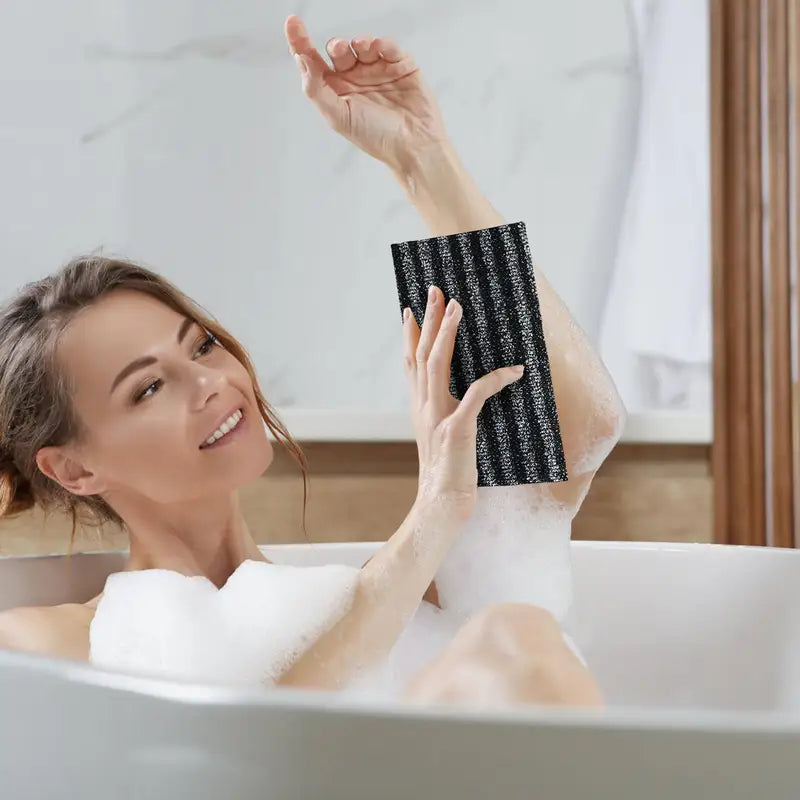 Exfoliating Body Towel for Back and Full-Body Cleansing - Soft Cotton Blend