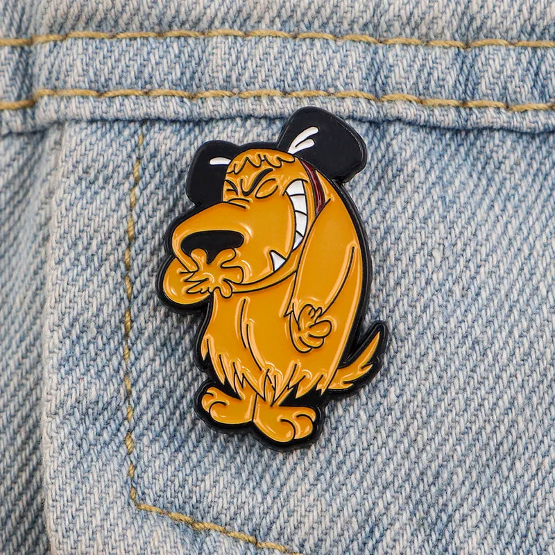 Funny Orange Dogs Enamel Pins Cartoon Animal Brooch Women’s Backpack Accessories