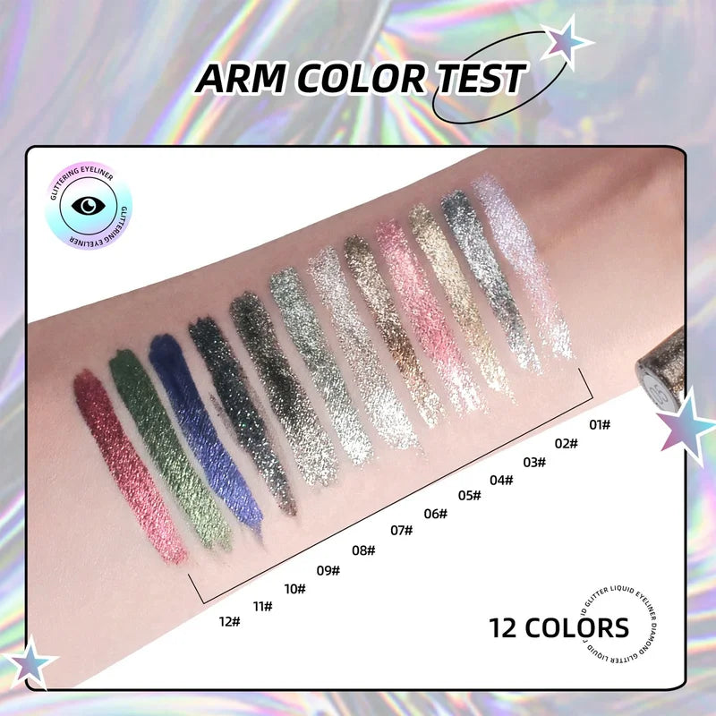 Duochrome Liquid Eyeshadows with Lasting Shine - Multi-Color Makeup Palette